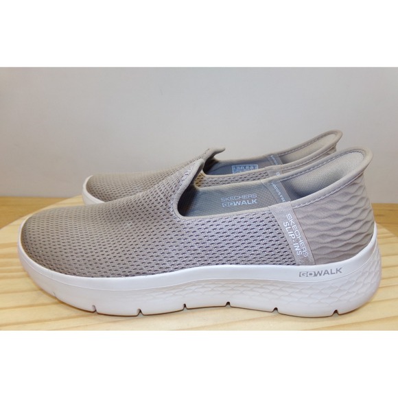 Skechers Go Walk Slip Ins Shoes Sneakers Womens Taupe Size 10 Hands Free - Picture 1 of 8